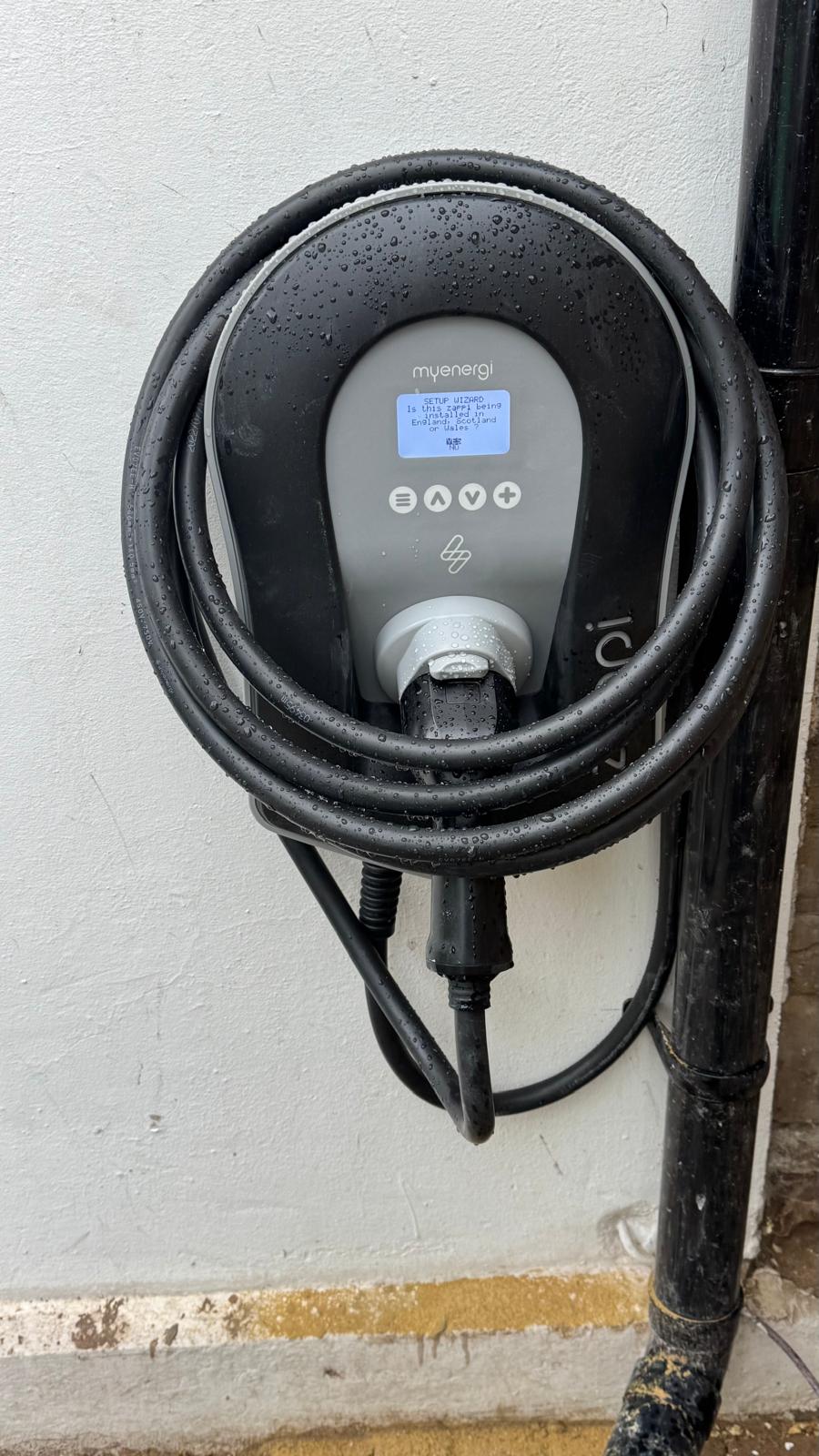 Myenergi electric vehicle charger installed by AVAG Electrical
